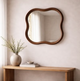 SQUARE SQUIGGLE MIRROR - WALNUT