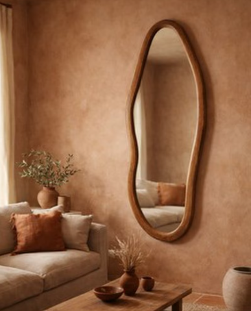 SQUIGGLE MIRROR - WALNUT - UH5009