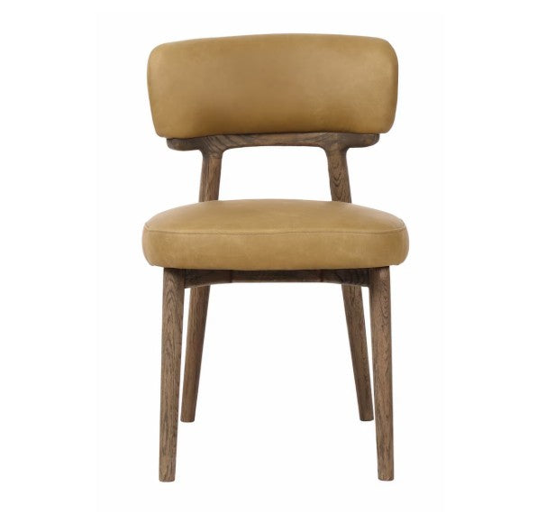 WILLOW DINING CHAIR IN GINGER LEATHER