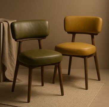 WILLOW DINING CHAIR IN GINGER LEATHER