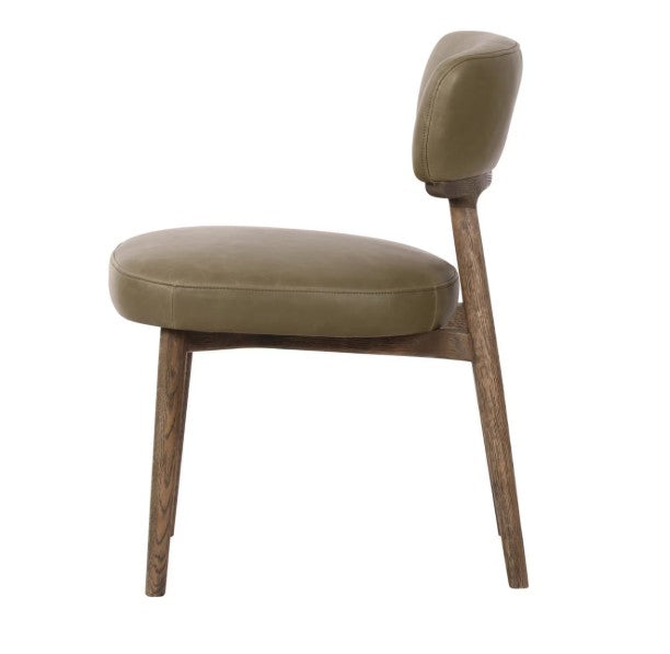 WILLOW DINING CHAIR IN OLIVE LEATHER