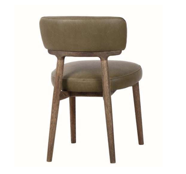 WILLOW DINING CHAIR IN OLIVE LEATHER