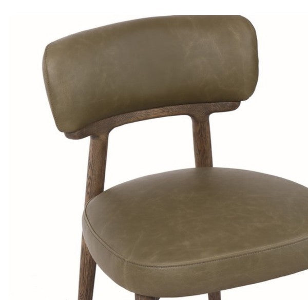 WILLOW DINING CHAIR IN OLIVE LEATHER