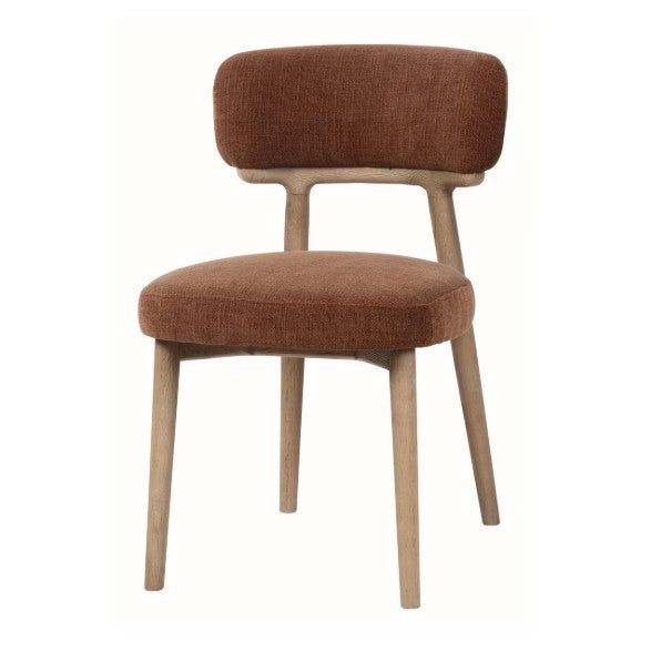 WILLOW DINING CHAIR IN RUST LINEN