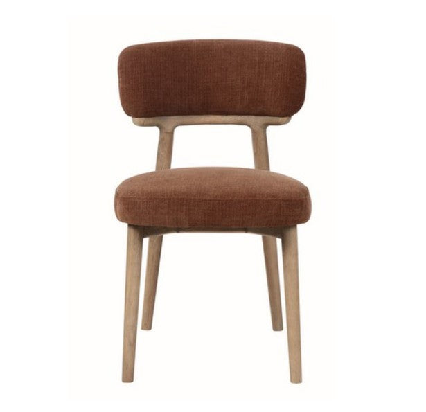 WILLOW DINING CHAIR IN RUST LINEN