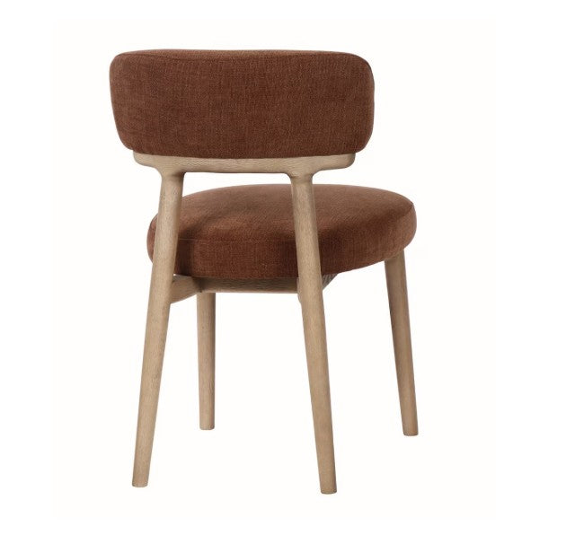 WILLOW DINING CHAIR IN RUST LINEN