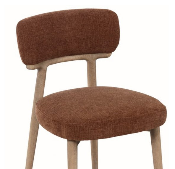 WILLOW DINING CHAIR IN RUST LINEN