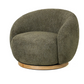 MIAMI SWIVEL CHAIR XL W/WOOD BASE - MOSS GREEN