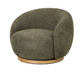 MIAMI SWIVEL CHAIR XL W/WOOD BASE - MOSS GREEN