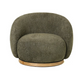 MIAMI SWIVEL CHAIR XL W/WOOD BASE - MOSS GREEN