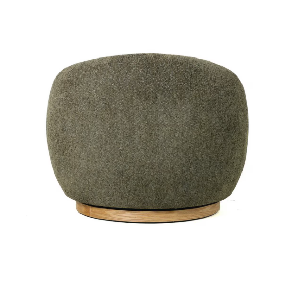 MIAMI SWIVEL CHAIR XL W/WOOD BASE - MOSS GREEN