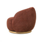 MIAMI SWIVEL CHAIR XL W/WOOD BASE - BURNT OCHRE