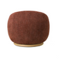 MIAMI SWIVEL CHAIR XL W/WOOD BASE - BURNT OCHRE