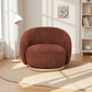 MIAMI SWIVEL CHAIR XL W/WOOD BASE - BURNT OCHRE