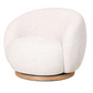 MIAMI SWIVEL CHAIR XL W/WOOD BASE - EGGSHELL