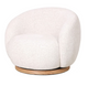 MIAMI SWIVEL CHAIR XL W/WOOD BASE - EGGSHELL