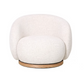 MIAMI SWIVEL CHAIR XL W/WOOD BASE - EGGSHELL