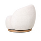 MIAMI SWIVEL CHAIR XL W/WOOD BASE - EGGSHELL