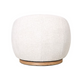 MIAMI SWIVEL CHAIR XL W/WOOD BASE - EGGSHELL
