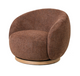 MIAMI SWIVEL CHAIR XL W/WOOD BASE - TOBACCO