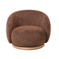 MIAMI SWIVEL CHAIR XL W/WOOD BASE - TOBACCO