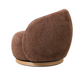 MIAMI SWIVEL CHAIR XL W/WOOD BASE - TOBACCO