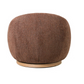 MIAMI SWIVEL CHAIR XL W/WOOD BASE - TOBACCO