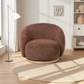 MIAMI SWIVEL CHAIR XL W/WOOD BASE - TOBACCO