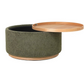 MIAMI TRAY OTTOMAN XL W/WOOD BASE - MOSS GREEN