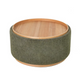 MIAMI TRAY OTTOMAN XL W/WOOD BASE - MOSS GREEN
