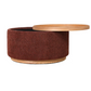 MIAMI TRAY OTTOMAN XL W/WOOD BASE - BURNT OCHRE