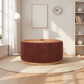 MIAMI TRAY OTTOMAN XL W/WOOD BASE - BURNT OCHRE