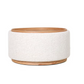 MIAMI TRAY OTTOMAN XL W/WOOD BASE - EGGSHELL