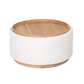 MIAMI TRAY OTTOMAN XL W/WOOD BASE - EGGSHELL