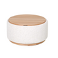 MIAMI TRAY OTTOMAN XL W/WOOD BASE - EGGSHELL
