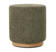 MIAMI OTTOMAN W/WOOD BASE - MOSS GREEN