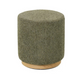 MIAMI OTTOMAN W/WOOD BASE - MOSS GREEN