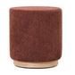 MIAMI OTTOMAN W/WOOD BASE - BURNT OCHRE