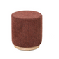 MIAMI OTTOMAN W/WOOD BASE - BURNT OCHRE