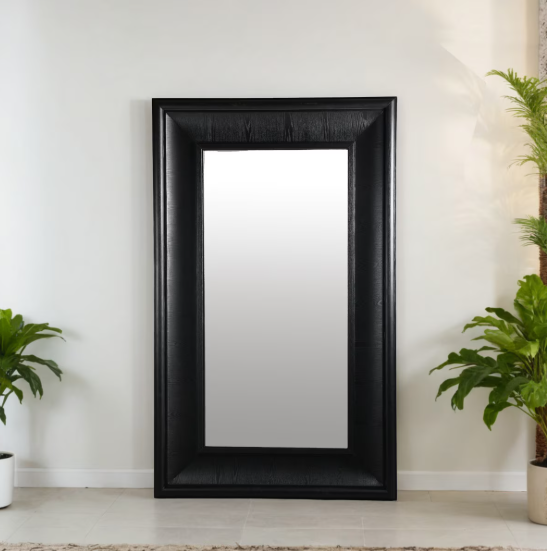 BLACK WALNUT RECTANGLE FLOOR MIRROR