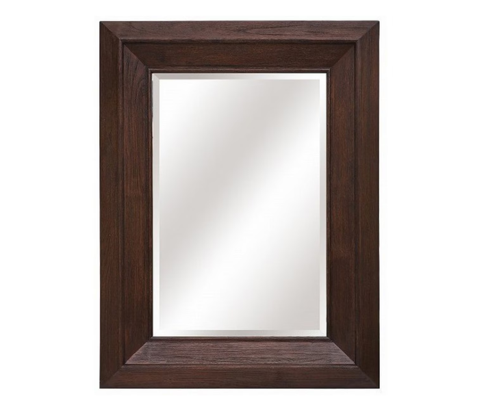 SOLID WOOD BEVELLED MIRROR DARK OAK
