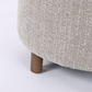 LUNA OTTOMAN - TAUPE W/ REVERSIBLE ASH WOODEN TRAY