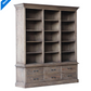 HOLLOWAY ELM BOOKCASE W/6 DRAWERS