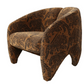 HUNTRESS ACCENT CHAIR - CHENILLE FABRIC - TIGER / BROWN