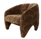 HUNTRESS ACCENT CHAIR - CHENILLE FABRIC - TIGER / BROWN