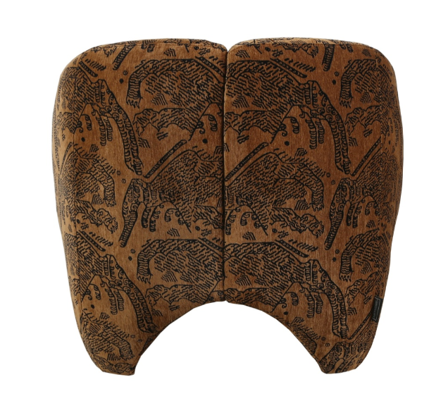 HUNTRESS ACCENT CHAIR - CHENILLE FABRIC - TIGER / BROWN
