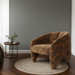 HUNTRESS ACCENT CHAIR - CHENILLE FABRIC - TIGER / BROWN