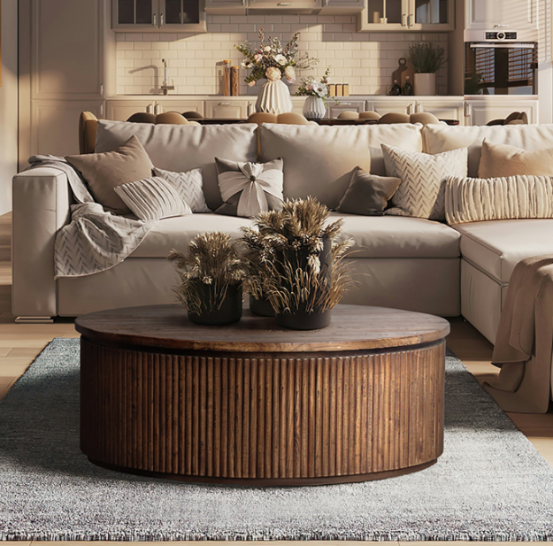 COFFEE TABLE ROUND - OLD ELM