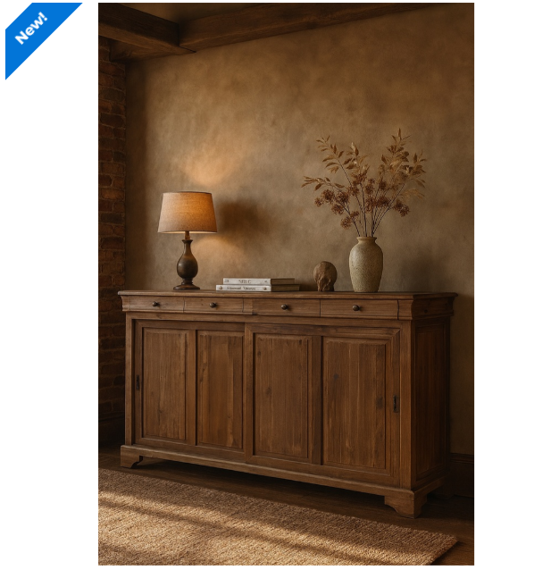 MANOR SIDEBOARD WITH SLIDING DOORS - RECLAIMED ELM