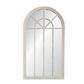 VINTAGE CREAM CHURCH WINDOW MIRROR
